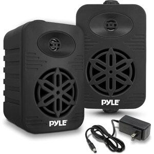 Pyle PDWRBT46BK 4" Outdoor Waterproof Bluetooth Speaker Pair Black